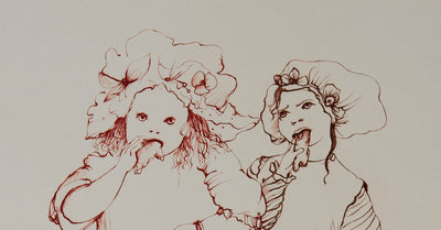 Leonor FINI : Les gourmandes - Gravure (détail)