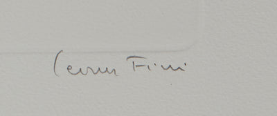 Leonor FINI : Jeune fille au chapeau - Gravure (détail)