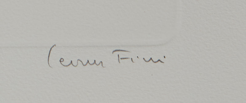 Leonor FINI : Jeune fille au chapeau - Gravure (détail)