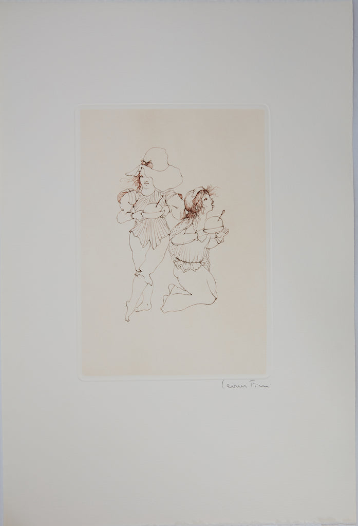 Leonor FINI : Oh la méchante! - Gravure (détail)