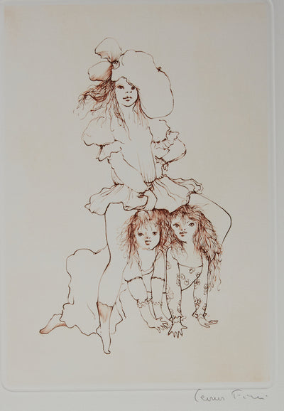 Leonor FINI : A saute-mouton - Gravure