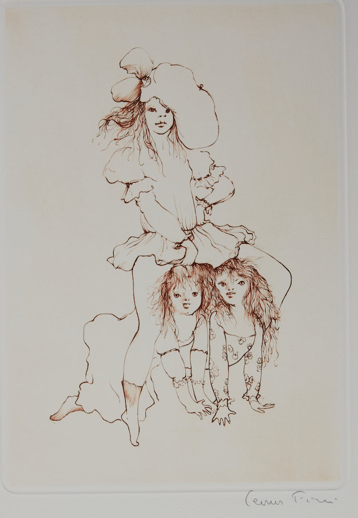 Leonor FINI : A saute-mouton - Gravure