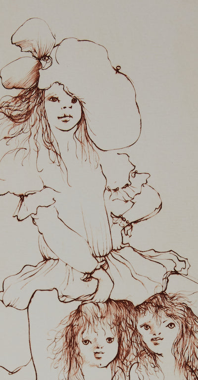 Leonor FINI : A saute-mouton - Gravure (détail)