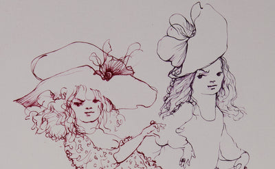 Leonor FINI : Les soeurs fâchées - Gravure (détail)