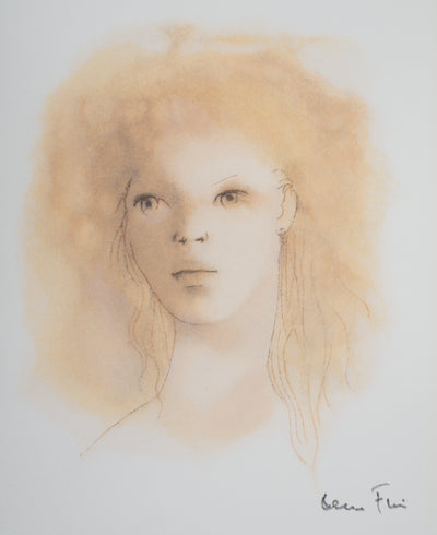 Léonor FINI : Visage de femme, Lithographie originale (vue générale) - Crédit photo : Galerie Art.Paris