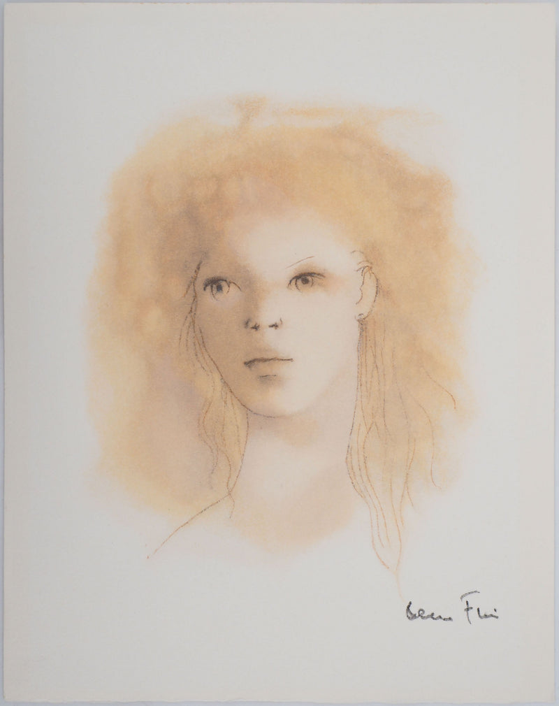 Léonor FINI : Visage de femme, Lithographie originale (photo de détail 3) - Crédit photo : Galerie Art.Paris