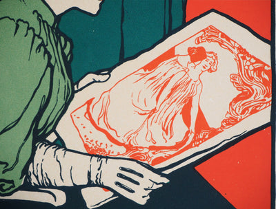 Otto FISCHER : Les amateurs de la lithographie, 1897 - Affiche (détail)
