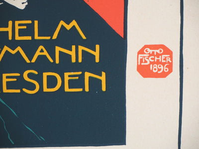 Otto FISCHER : Les amateurs de la lithographie, 1897 - Affiche (détail)
