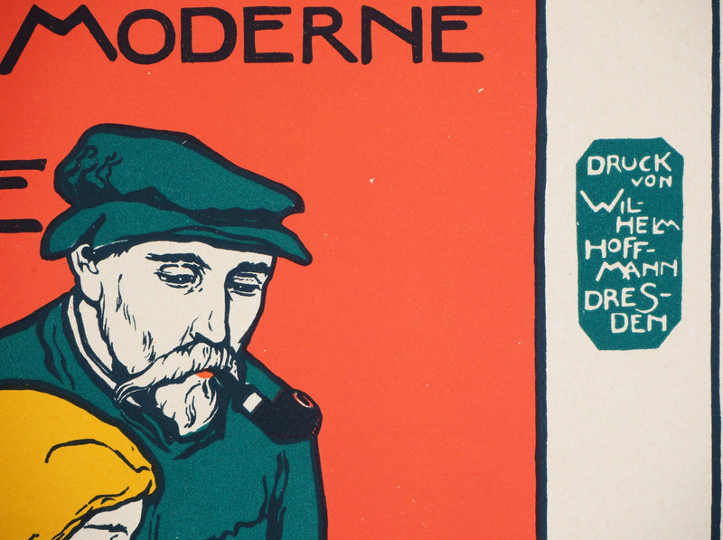 Otto FISCHER : Les amateurs de la lithographie, 1897 - Affiche (détail)