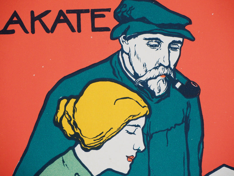 Otto FISCHER : Les amateurs de la lithographie, 1897 - Affiche (détail)
