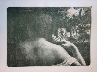 Jules FLANDRIN : La chevelure - Lithographie