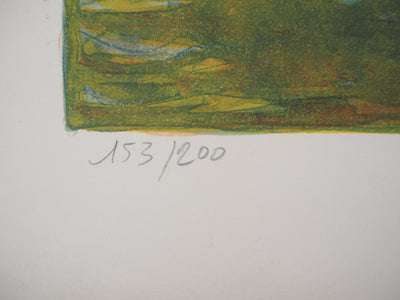 Roger FORISSIER : Vue de l'île Saint-Louis,  - Sérigraphie (détail)