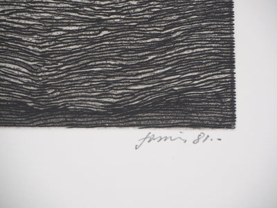 Christian FOSSIER : Feuilles du livre - Gravure (détail)