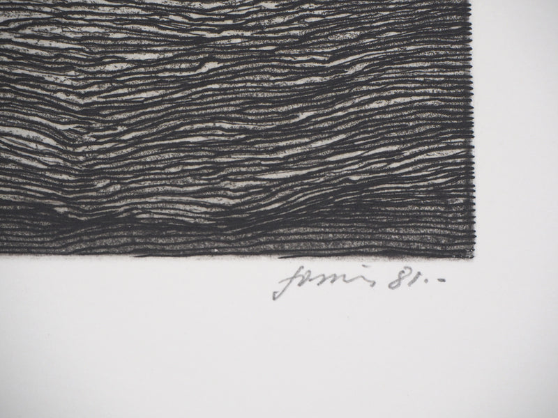 Christian FOSSIER : Feuilles du livre - Gravure (détail)
