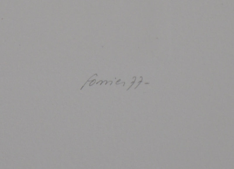 Christian FOSSIER : Mécanique satinée, 1977 - Gravure (détail)