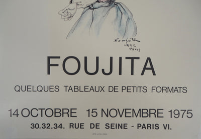 Léonard Tsuguharu FOUJITA : Fille à la robe, 1975 - Affiche (détail)