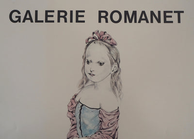 Léonard Tsuguharu FOUJITA : Fille à la robe, 1975 - Affiche (détail)