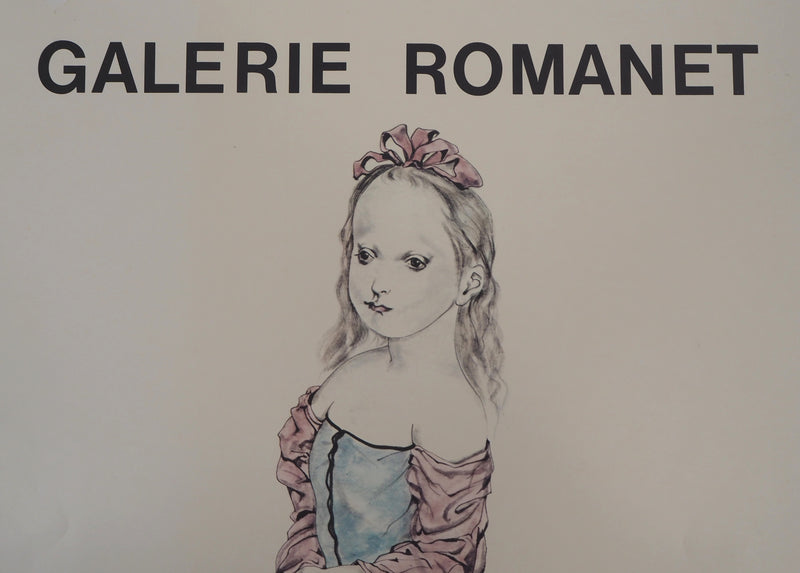 Léonard Tsuguharu FOUJITA : Fille à la robe, 1975 - Affiche (détail)