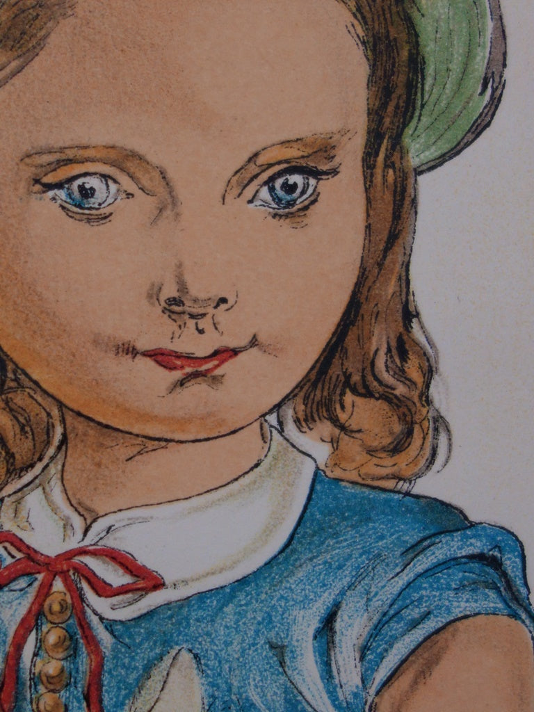 Léonard Tsuguharu FOUJITA : Jeune-fille avec un chat, 1956 - Affiche (détail)