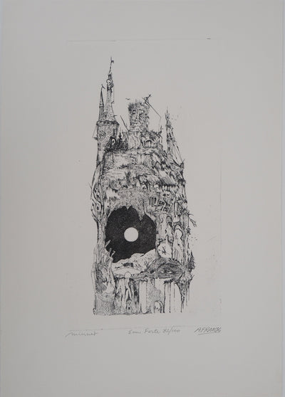 A FRANK : Château de Minuit - Gravure