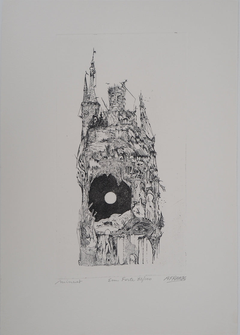 A FRANK : Château de Minuit - Gravure