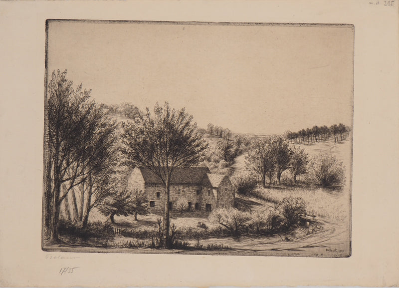 Jean FRELAUT : Occitanie : Moulin de Bernard - Gravure