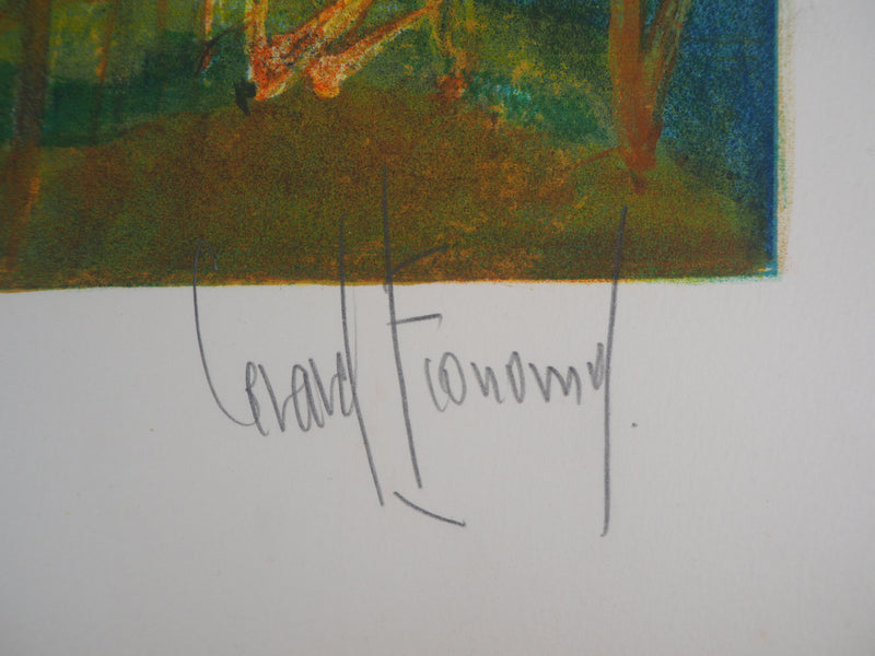 Gérard FROMAND : Paysage marin - Lithographie (détail)