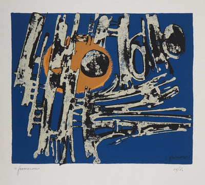 René FUMERON : Composition abstraite - Sérigraphie