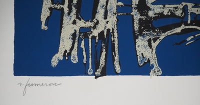 René FUMERON : Composition abstraite - Sérigraphie (détail)