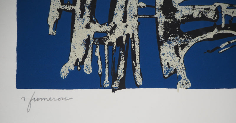 René FUMERON : Composition abstraite - Sérigraphie (détail)