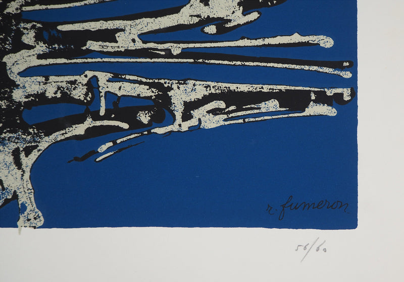 René FUMERON : Composition abstraite - Sérigraphie (détail)