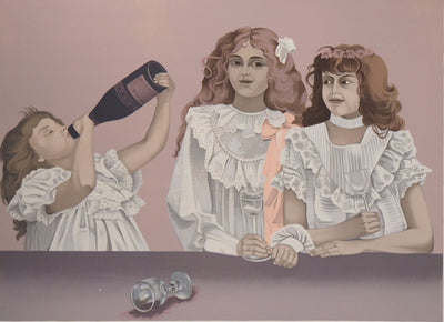 Nelly GAEL : Les trois sœurs - Lithographie (détail)