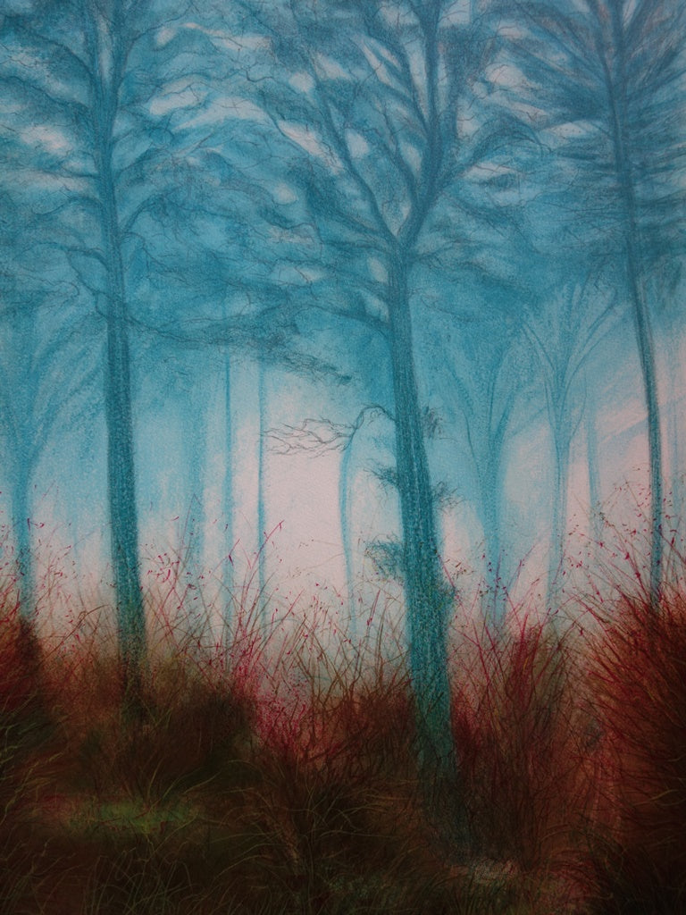 Daniel GALLAIS : Aurore Japon - Lithographie (détail)