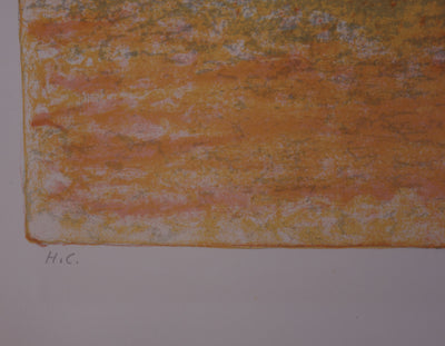 Pierre GARCIA-FONS : Coucher du soleil sur l'Ile de la Cité - Lithographie (détail)