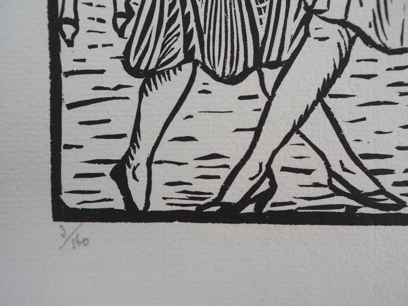 Pierre Gaspard-MAILLOL : Les danseurs du Quatier-Latin - 1929 - Gravure sur bois (détail)