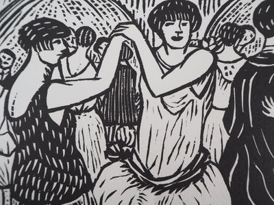 Pierre Gaspard-MAILLOL : Les danseurs du Quatier-Latin - 1929 - Gravure sur bois (détail)