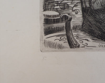 Pierre GATIER : Les amateurs d'estampes - Gravure (détail)