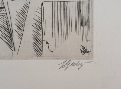 Pierre GATIER : Les amateurs d'estampes - Gravure (détail)