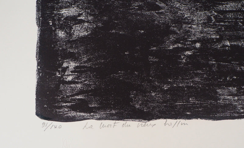 Auguste Jean GAUDIN : La mort du vieux bassin - Lithographie (détail)