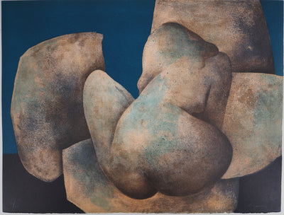 Claude GAVEAU : Hommage à la femme : Nu de dos - Lithographie