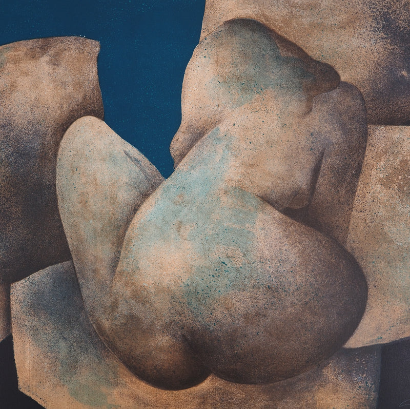 Claude GAVEAU : Hommage à la femme : Nu de dos - Lithographie (détail)