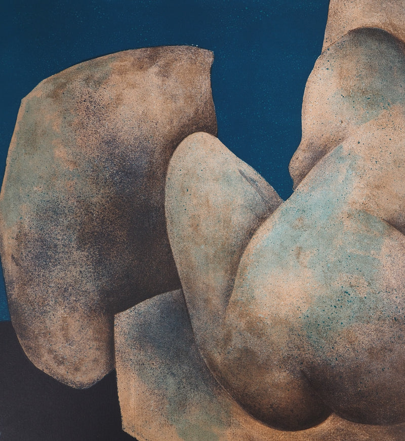 Claude GAVEAU : Hommage à la femme : Nu de dos - Lithographie (détail)