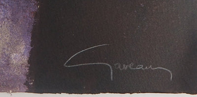 Claude GAVEAU : Nature morte au vase - Lithographie (détail)