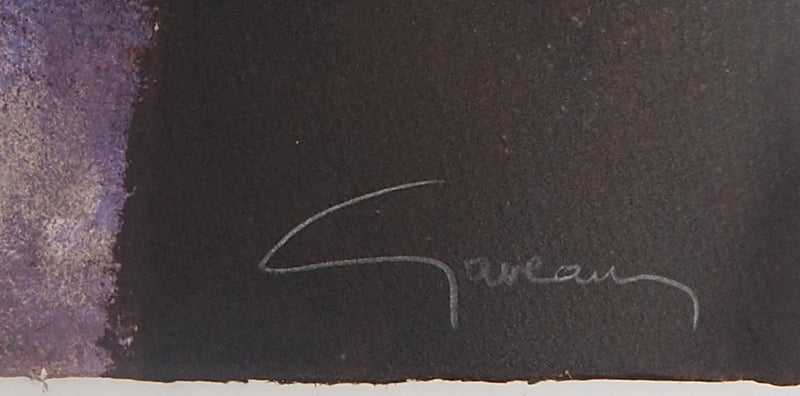 Claude GAVEAU : Nature morte au vase - Lithographie (détail)
