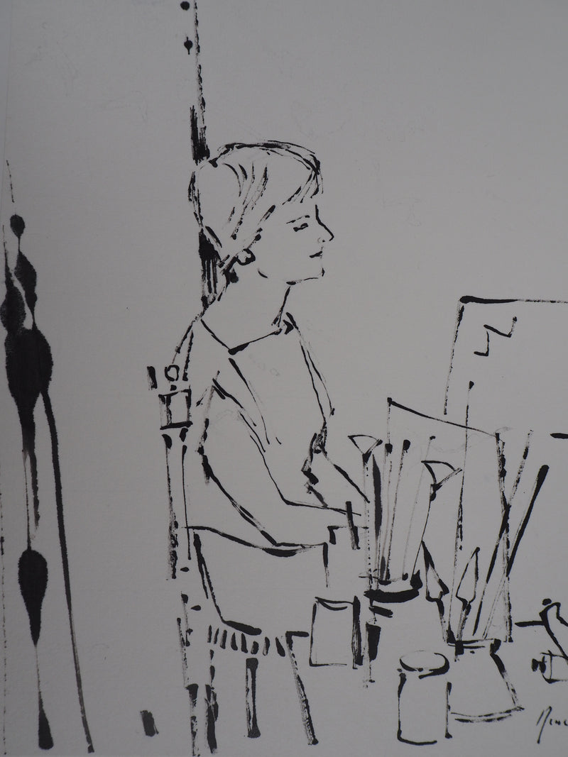 René GENIS : Jeune femme dans l&