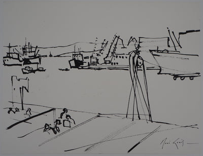 René GENIS : Athènes, 1978 - Dessin (détail)