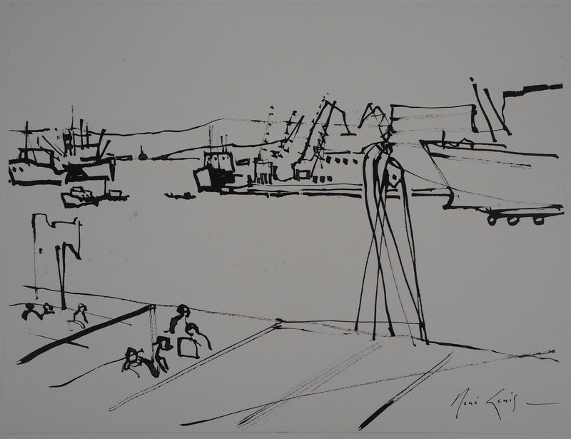 René GENIS : Athènes, 1978 - Dessin (détail)
