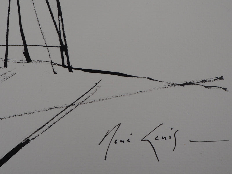 René GENIS : Athènes, 1978 - Dessin (détail)