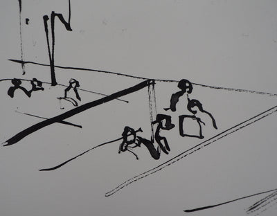 René GENIS : Athènes, 1978 - Dessin (détail)