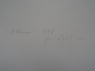 René GENIS : Athènes, 1978 - Dessin (détail)
